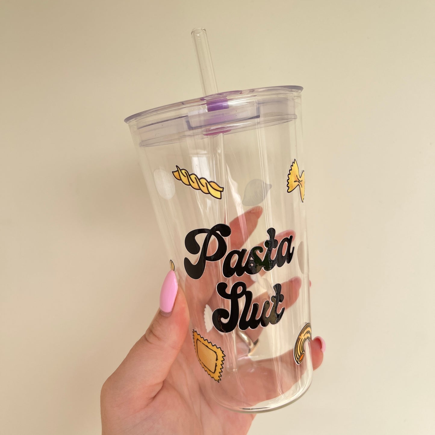 Pasta Slut Iced Coffee Glass