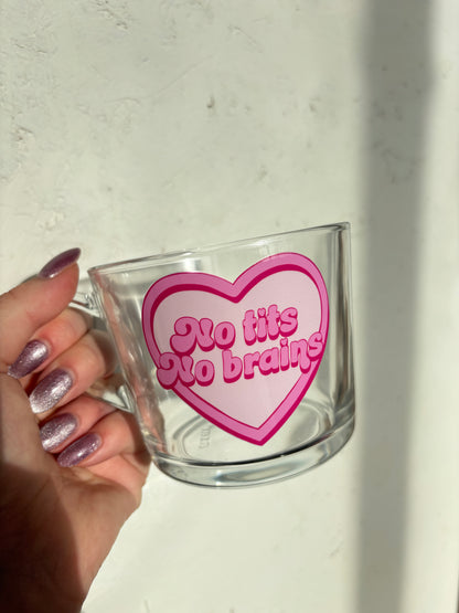 No Tits - Pink- Red Flag Mug